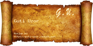 Guti Uzor névjegykártya